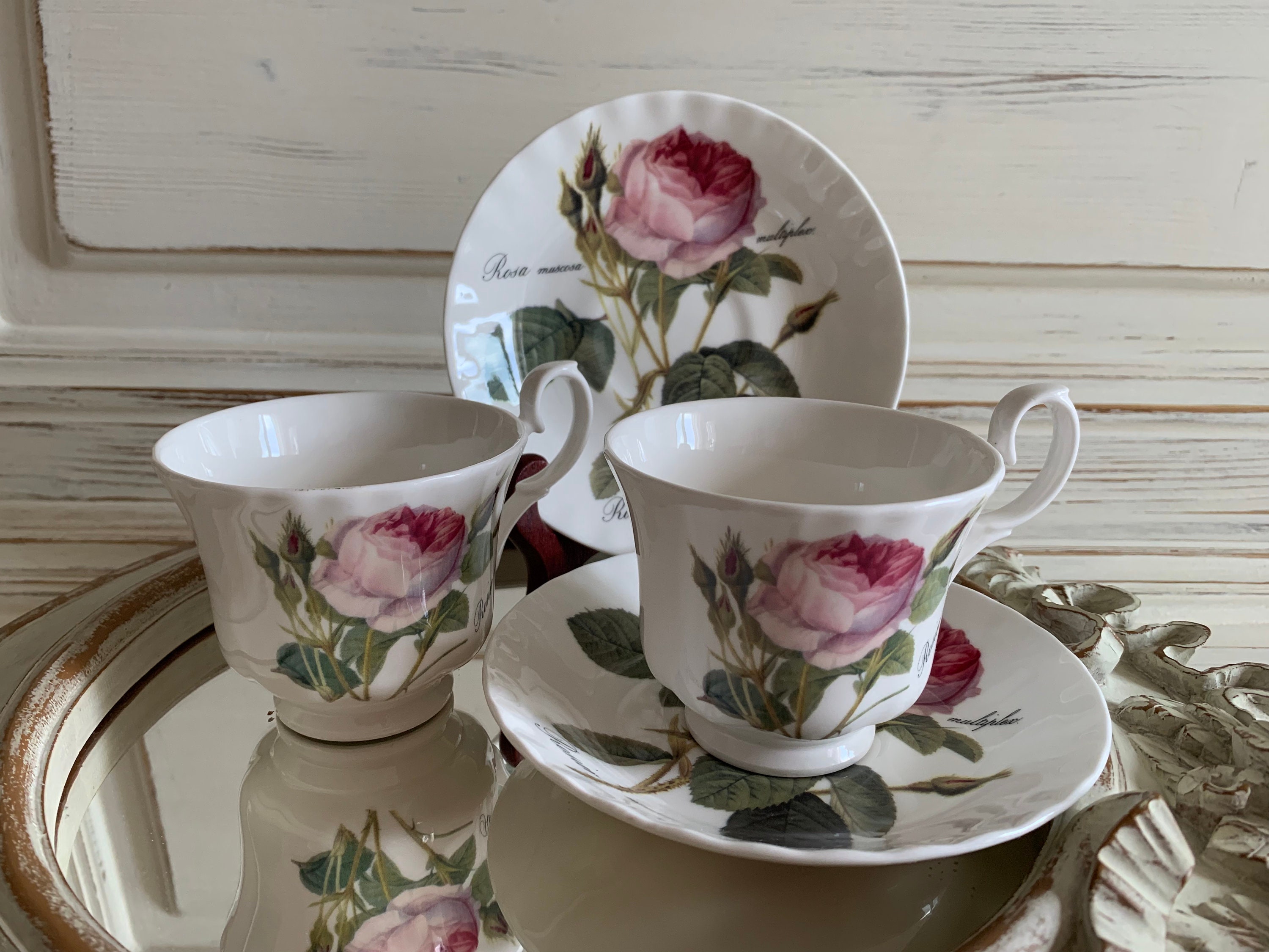 Roy Kirkham. 2 Tasses à Thé. Porcelaine Anglaise, Shabby Chic.