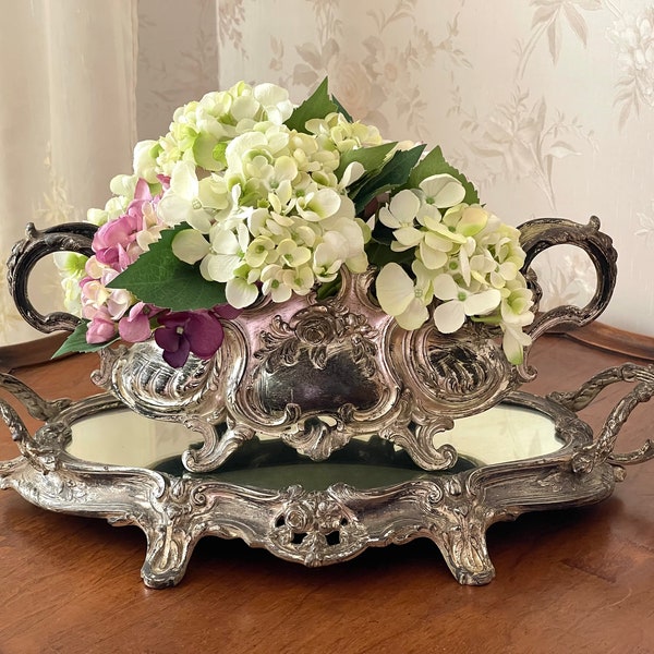 Rare.Jardinière De Table. Plateau/ Surtout centre de table .Style Louis XV.Début du XXe siècle.