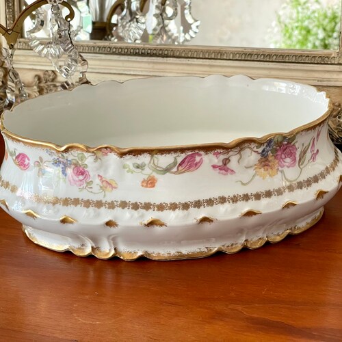 Superb Limoges shops porcelain bowl. Légumier.Vase. Gerard Dufraisseix &Abbot.Early twentieth century.