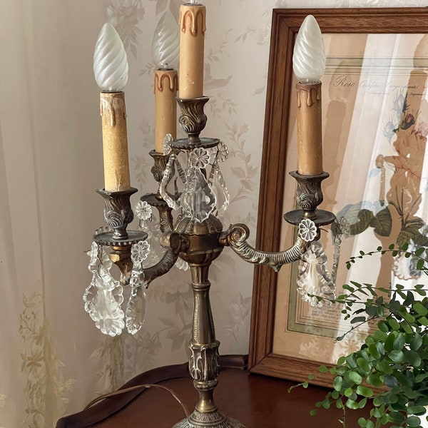 Magnificent Candelabra. Girandole.4 branches.Lamp. Shabby Chic.French vintage.
