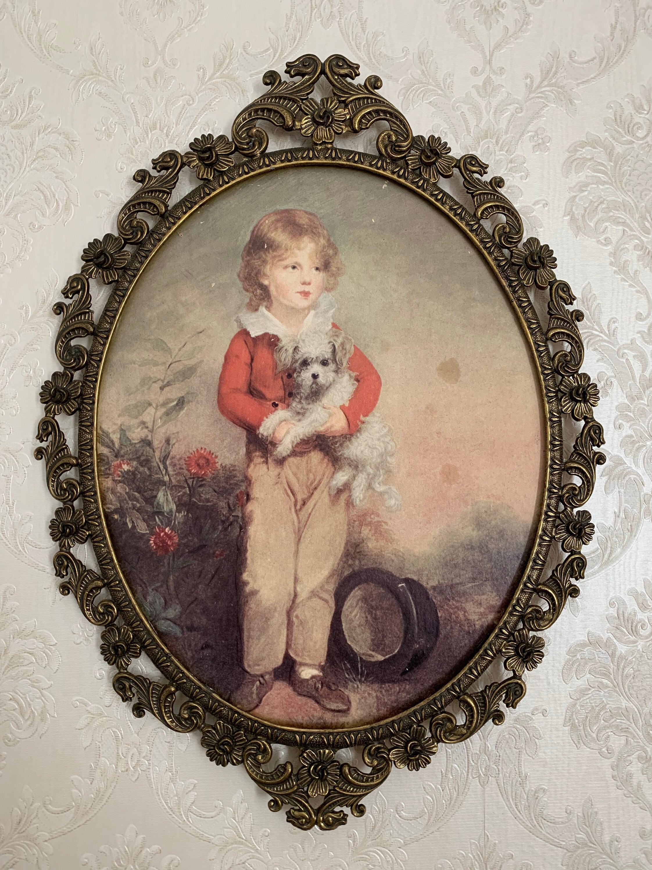 Encadrement en Laiton. Reproduction.39, 5 cm X 29 cm. Vintage Françaises