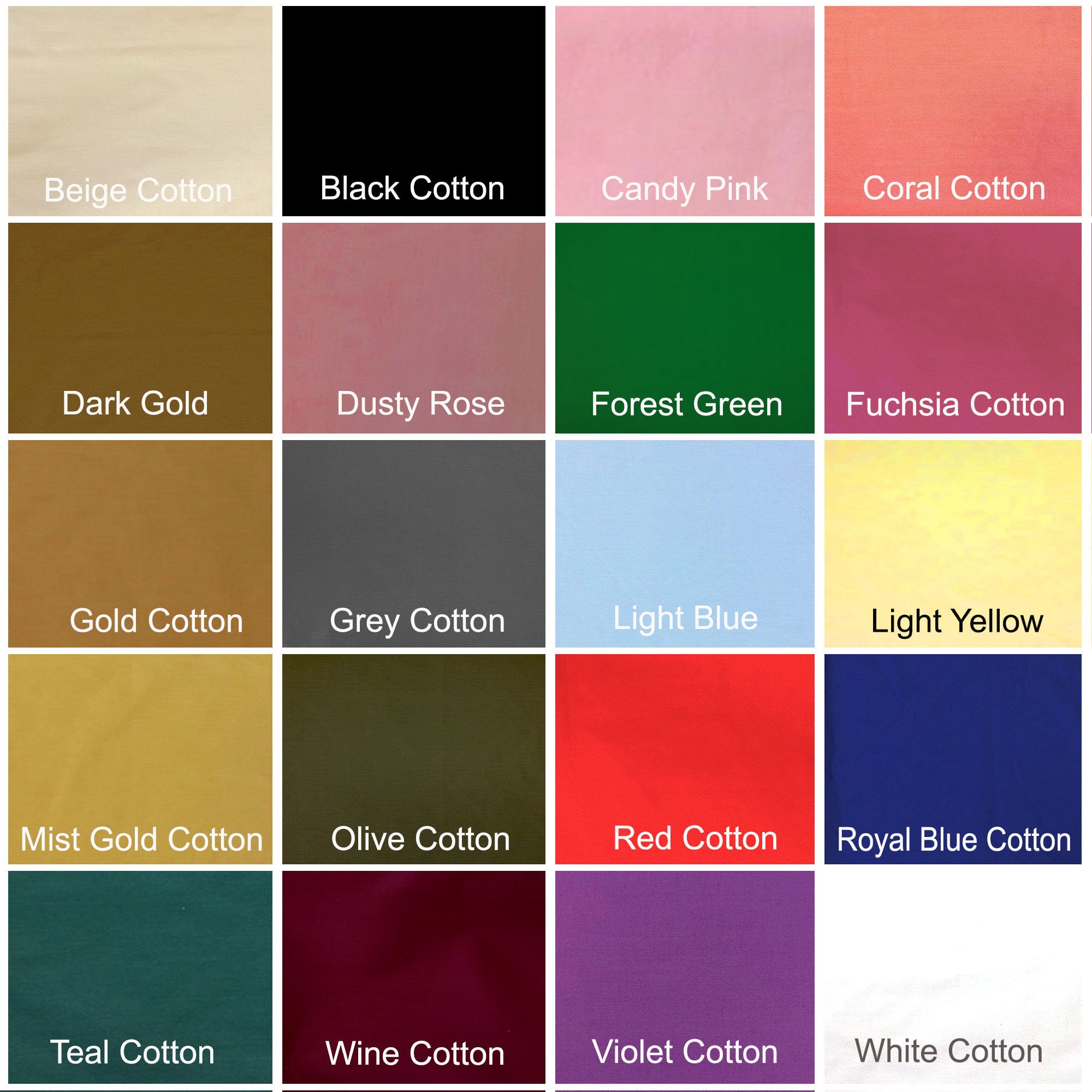 20 Color Cotton Polyester Fabric 100 Pure Cotton Polyester Etsy
