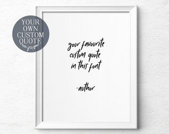 Custom Quote Wall Art, Personalized Quote Gift for Wedding or Anniversary, Digital Download Typography Artwork