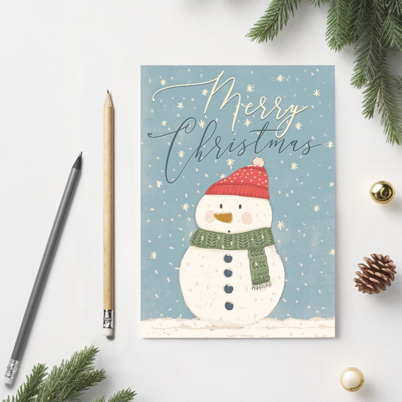 Bundle of 8 Printable Christmas Cards, DIY Digital Download 5x7 Holiday