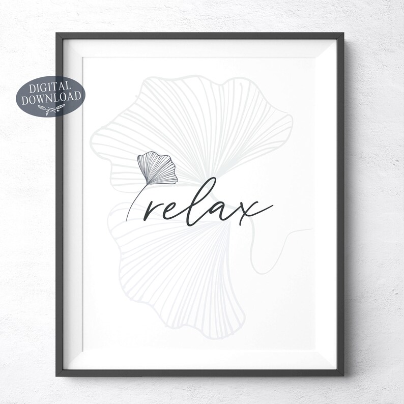 Bathroom Wall Decor Relax Soak Unwind Printable Wall Art | Etsy