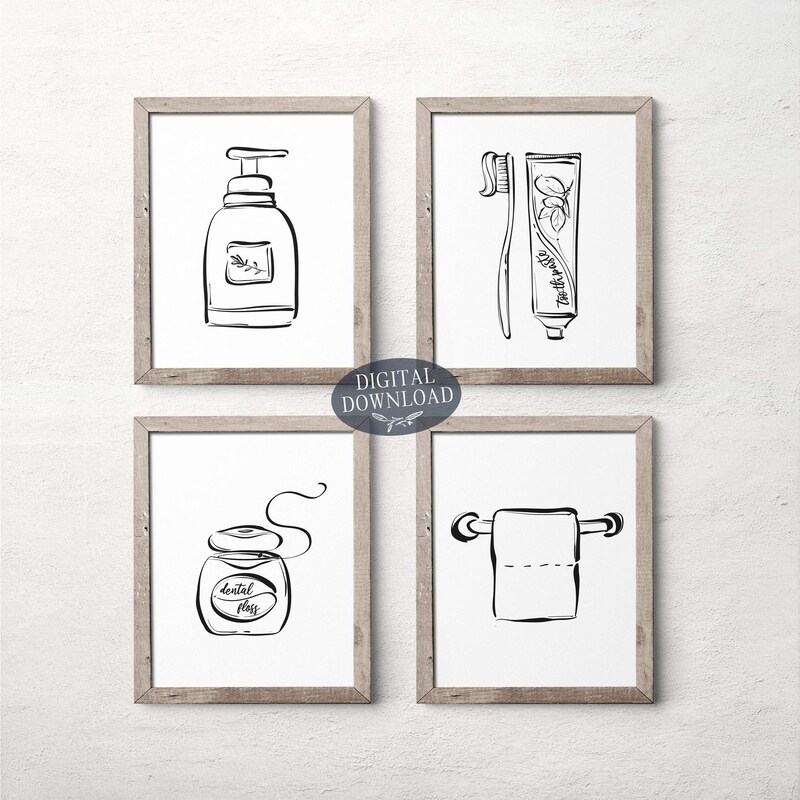 Printable Bathroom - Etsy