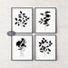 Botanical Printable Wall Art Black and White Gallery Wall Set - Etsy