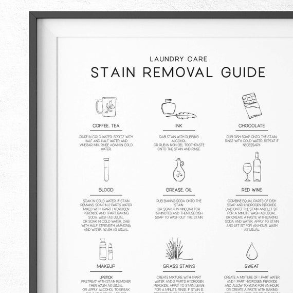 Printable Laundry Stain Removal Guide