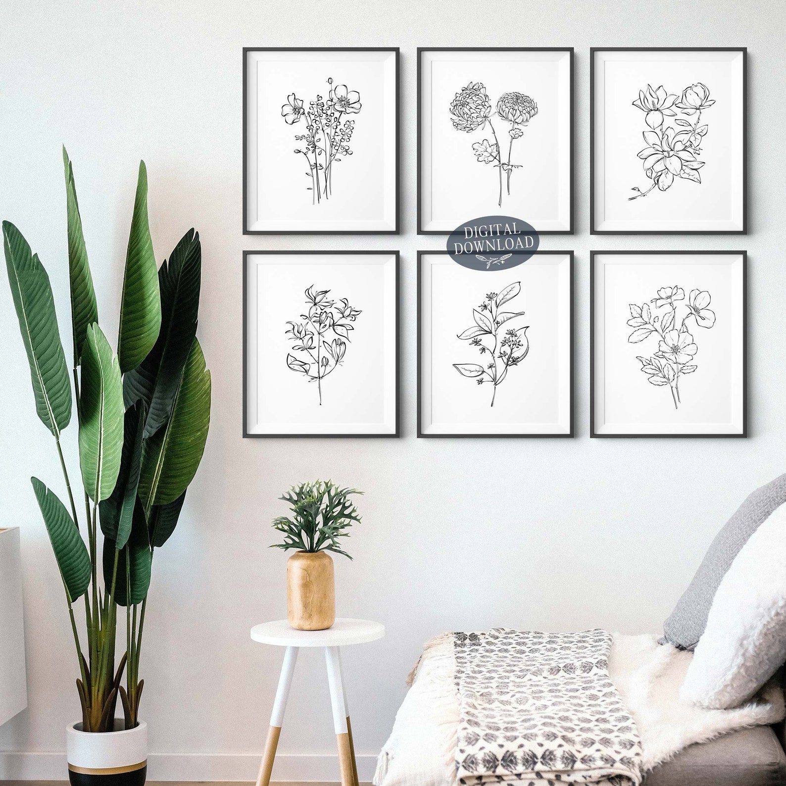 Printable Gallery Wall Set of 6 Prints Printable Wall Art | Etsy