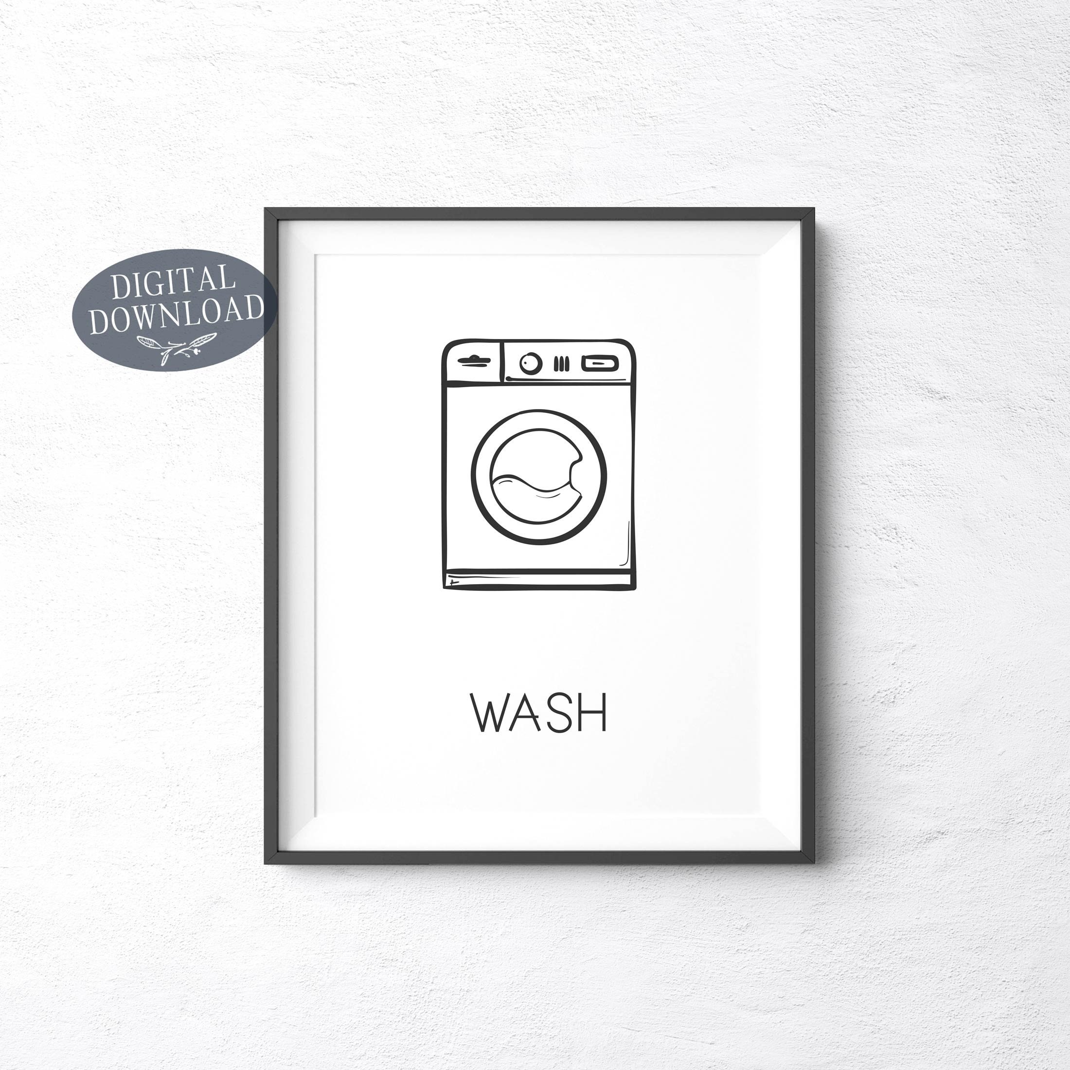 Wash Dry Fold Set of 3 Prints Laundry Room Decor Printable - Etsy