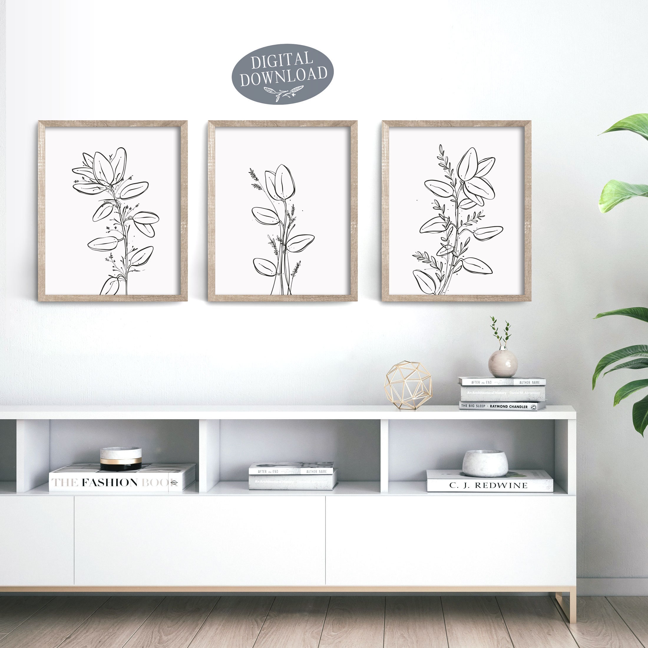 Living Room Wall Decor Printable Wall Art Gallery Wall Set | Etsy