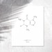 Caffeine Molecule Print Printable Science Poster Minimalist - Etsy