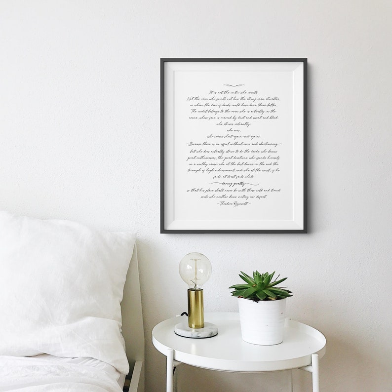 The Man in the Arena Printable Wall Art Digital Download - Etsy
