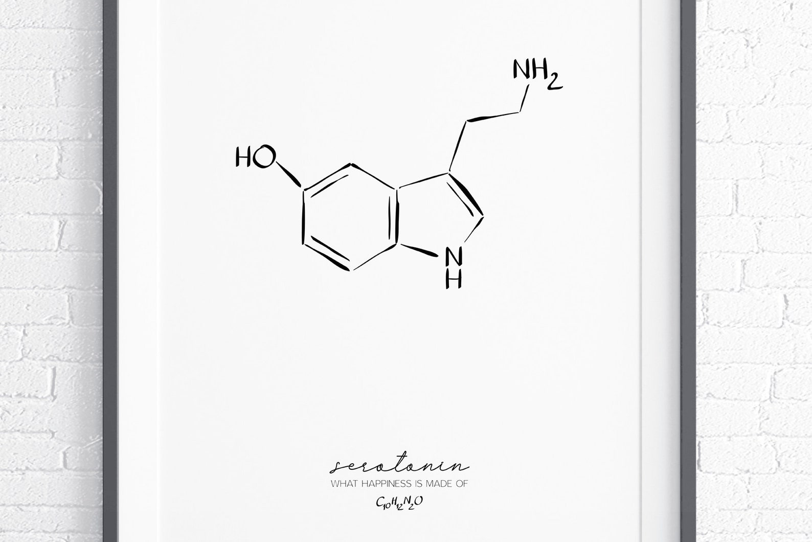 Serotonin Molecule Print Happiness Molecule Printable Science | Etsy