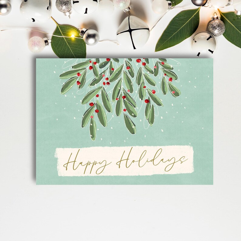 Bundle of 8 Printable Christmas Cards, DIY Digital Download 5x7 Holiday