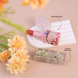 Customised Lipstick with Name Engraving [Transparent Series] Natural, Organic, Personalised Christmas gift, Bridesmaid gift, Gift for her