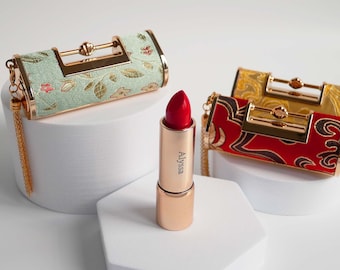 Rossetto personalizzato con incisione del nome [serie Love Locker] Regali naturali e personalizzati, regali per la damigella d'onore, regalo perfetto per lei, regalo per la mamma