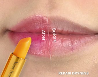 Bálsamo labial personalizado que cambia de color: cuidado labial hidratante natural - Lápiz labial con color