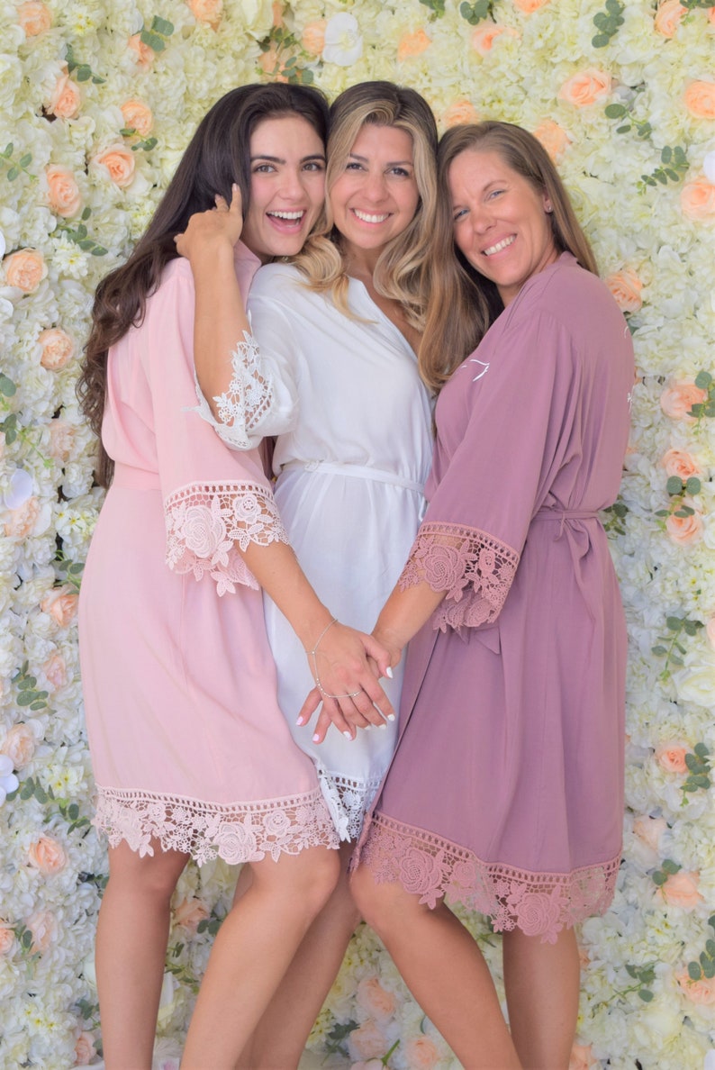 Bridesmaid Robes Cotton Robe Bridal Robebride Robebridal Etsy