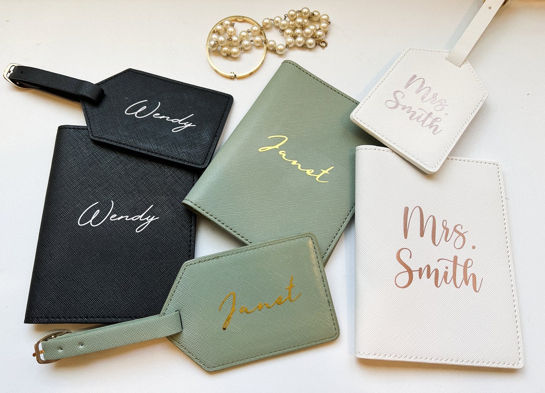 Custom Luggage Tag, Personalized Passport Cover, Luggage Tag Set