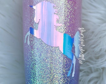 Unicorn Glitter Tumbler | Glitter Tumbler | Children’s Glitter Tumbler | Personalized Tumbler