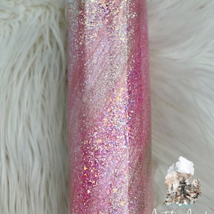 Pink Glitter Tumbler | Opal Glitter Tumbler | Milky Way Glitter Tumbler | Swirl Glitter Tumbler | Personalized Glitter Tumbler