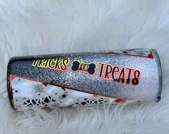 Halloween Glitter Tumbler | Dog Theme | Glitter Tumbler | Tumbler | Coffee Tumbler | Travel Mug