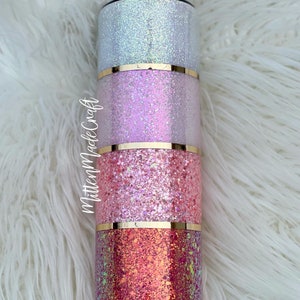Split Glitter Tumbler | Pink Glitter Tumbler | Opal Glitter Tumbler | Pale pink Glitter Tumbler | Personalized Glitter Tumbler
