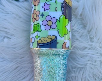 St. Patrick’s Glitter Tumbler | St. Patty’s Theme | Glitter Tumbler | Coffee Tumbler | Travel Mug | St. Paddy’s Tumbler | Rainbow Tumbler