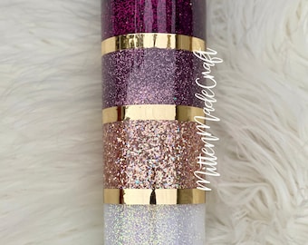 Split Glitter Tumbler | Purple Glitter Tumbler | Opal Glitter Tumbler | Burgundy Glitter Tumbler | Personalized Glitter Tumbler