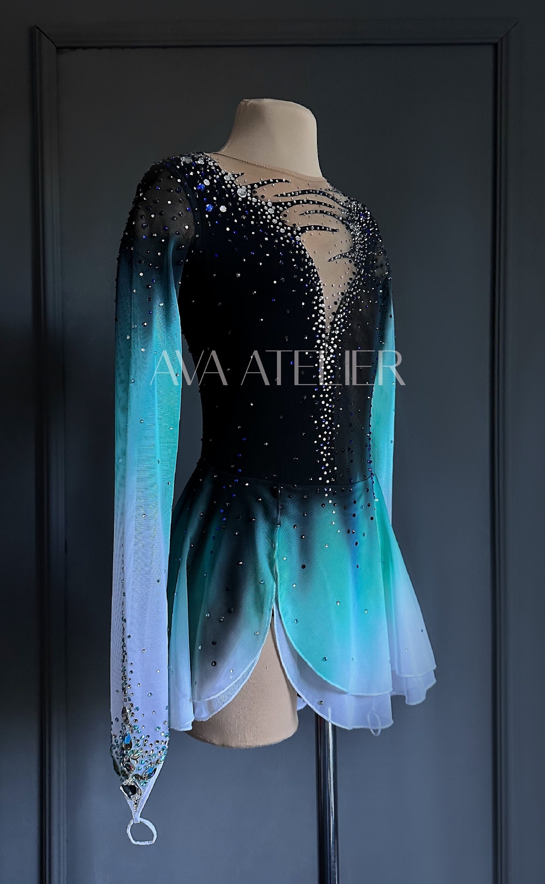 Crystalised Dress Trim Mystic