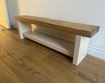 Handcrafted chunky Solid wooden children’s bench seat