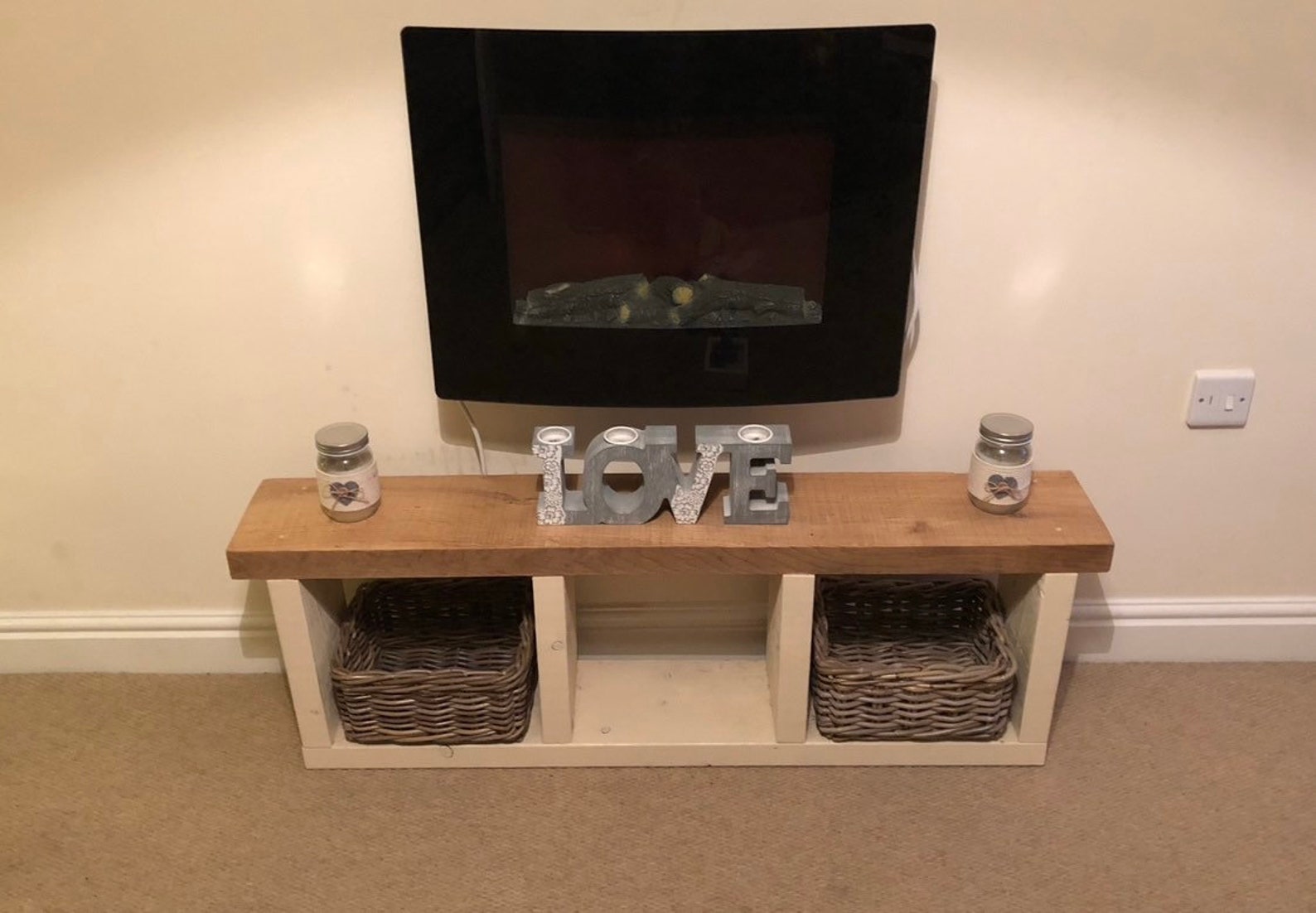 Solid Wooden Bench Seat Storage Unit Etsy UK