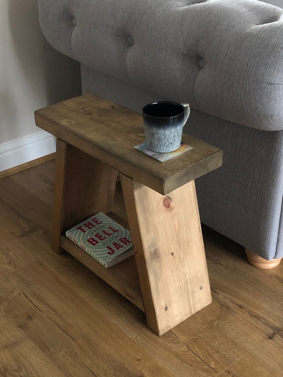 Handcrafted wood end tables discount