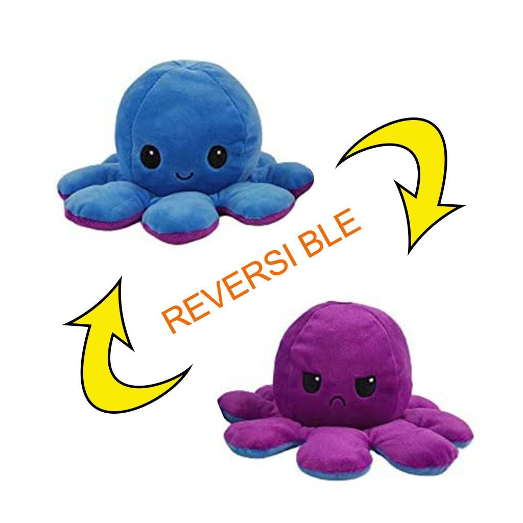 Soft Octopus Plush Toy Double-Sided Flip Doll Reversible | Etsy