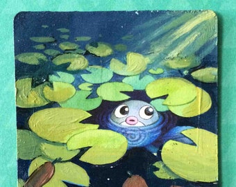 Painted Trading Card (PRINT) - Poliwag