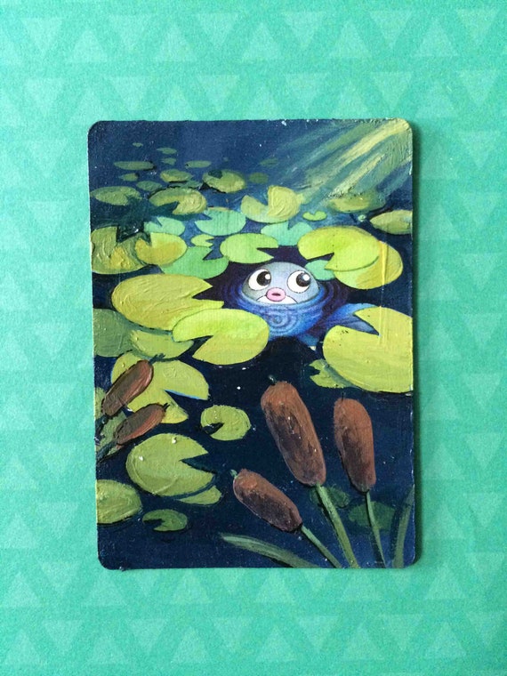 Painted Trading Card PRINT Bulbasaur 