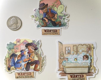 Stickers and Magnets - Wanted Series