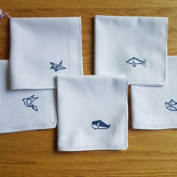 ORIGAMI - fabric handkerchiefs made of cotton with subtle prints, washable, sustainable, soft quality