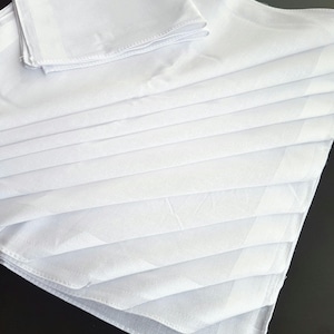 DIY - 12 white cotton handkerchiefs for self-printing