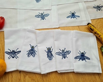 FIVE FLIES - Cotton handkerchiefs, washable, sustainable, soft quality