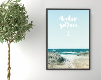 Sea Typography Poster - Setting Anchor