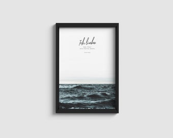 Meer Typografie Poster - Heinrich Heine