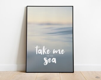 Poster Spruch Meer - Typographie Poster sea