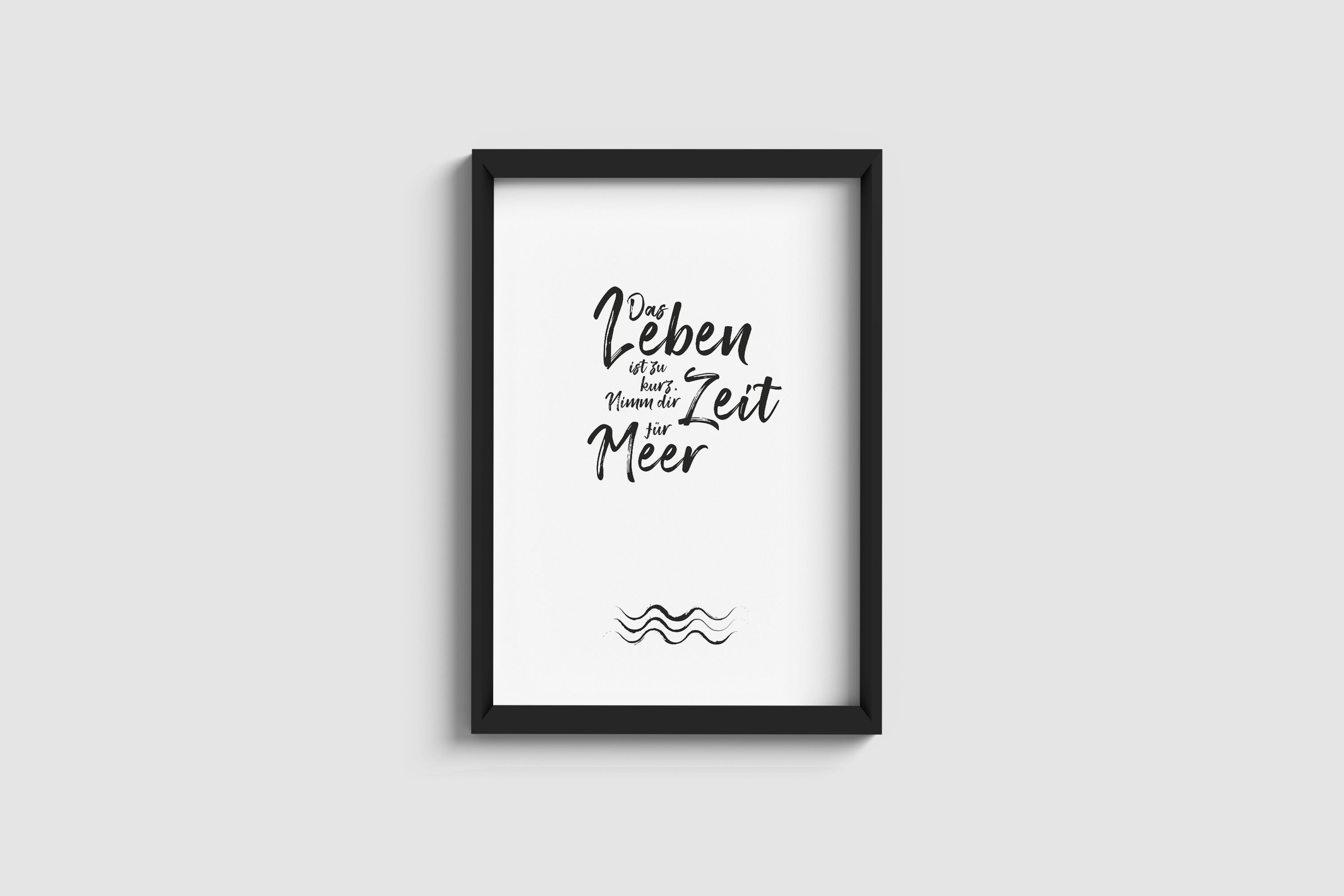 Spruch Zeit & Meer Typografie Poster Maritim Etsy.de