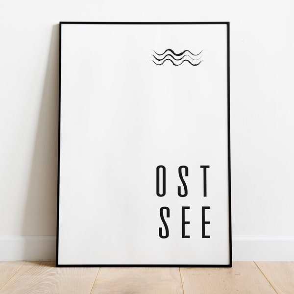 Ostsee Typografie Poster