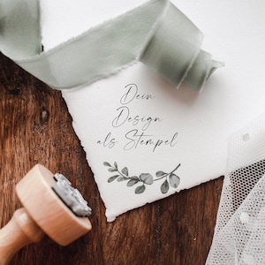 Stempel mit Wunschdesign - Eigenes Design - Individuelles Design für euren Stempel - Personalisierter Holzstempel mit Logo