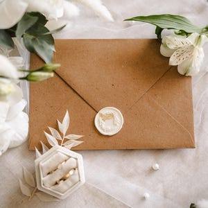 Briefumschläge - Zur Hochzeit - braun Umschlag - Umschlag Kraftpapier - kraftbraun Briefumschlag - edle Umschläge - beige - Hochzeitskarten