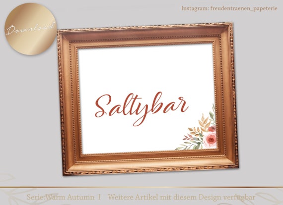 Schild Saltybar Zum Ausdrucken Etsy