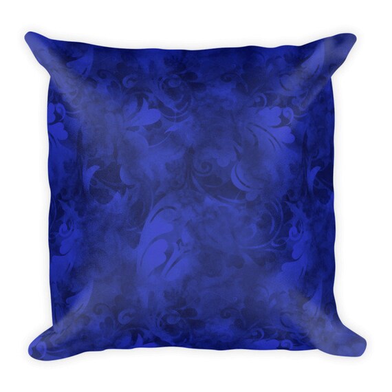 Bright Blue Throw Pillow Vibrant Blue Living Room Decor Deep Etsy